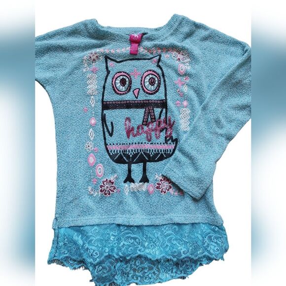 J Khakis glittery owl sweater for kids. Size Small - Picture 1 of 6